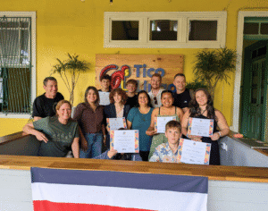 Graduation for Bret Harte High-school at Tico Lingo in Heredia Costa Rica