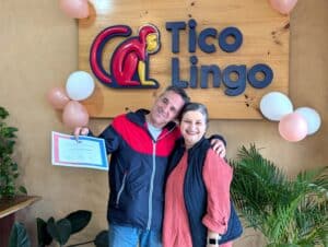 Graduation with Luc and Zaida - Tico Lingo Spanish School in Costa Rica