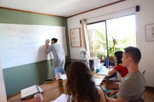 Group Spanish Class with Professor Erick