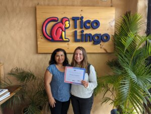 Professor Zulma and Spanish student at Tico Lingo Spanish School