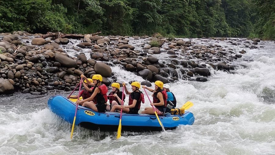 Rafting on the Pacuare with the At the beach on the Teen Spanish Summer Camp at Tico Lingo