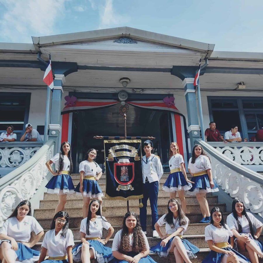 Volunteer in a local high school teaching English